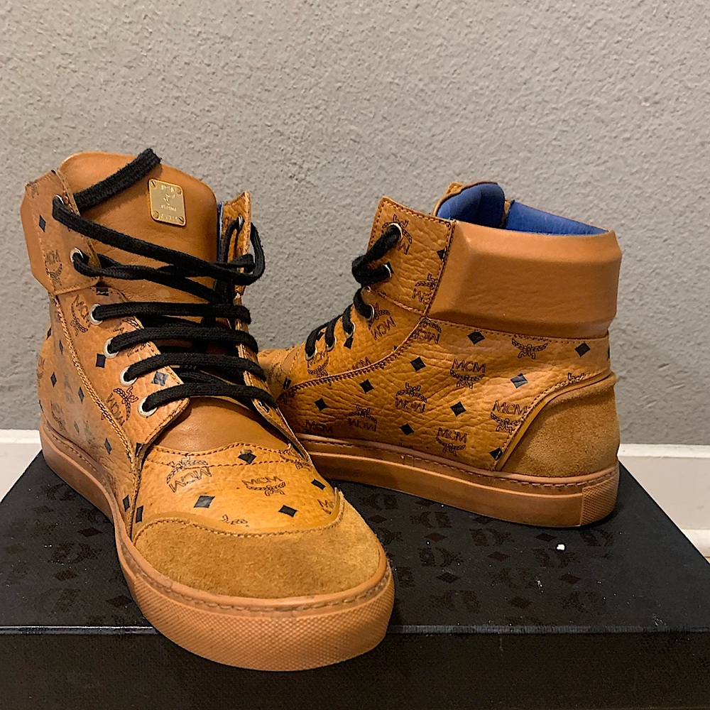 MCM sneakers size 10, Brown and black.